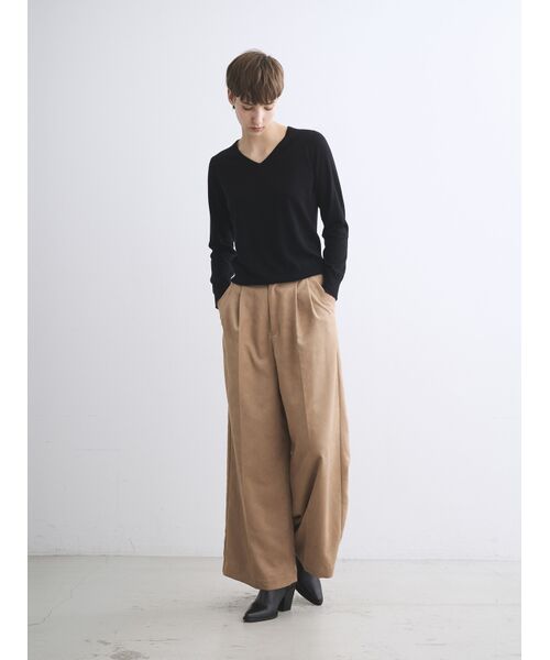 three dots / スリードッツ その他パンツ | Faux suede pants | 詳細8