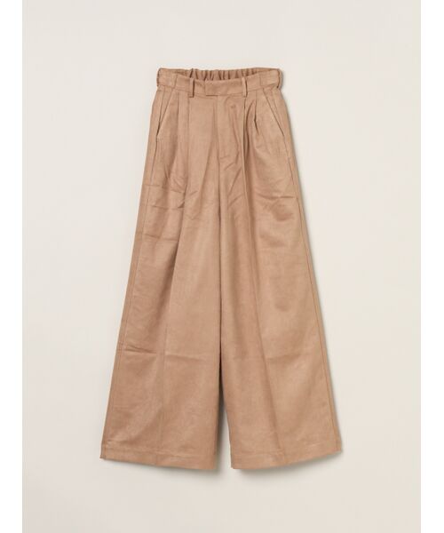 three dots / スリードッツ その他パンツ | Faux suede pants(camel)