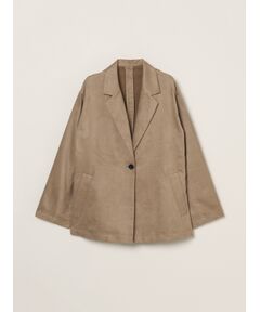 three dots / スリードッツ テーラードジャケット | Faux suede jacket