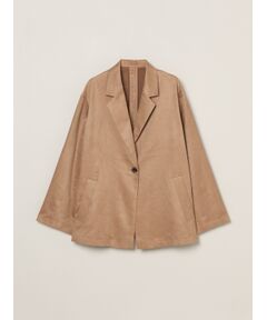 three dots / スリードッツ テーラードジャケット | Faux suede jacket