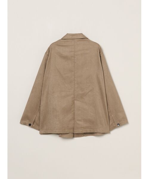 three dots / スリードッツ テーラードジャケット | Faux suede jacket | 詳細1