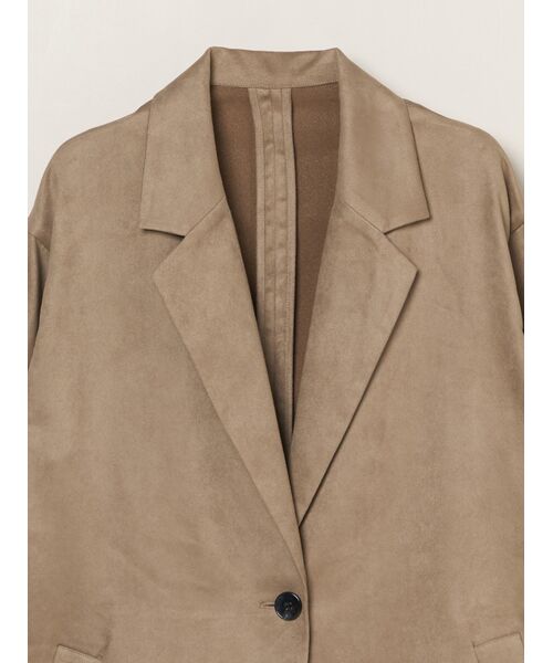 three dots / スリードッツ テーラードジャケット | Faux suede jacket | 詳細2