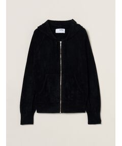three dots / スリードッツ パーカー | Velour sweater zip up hoody