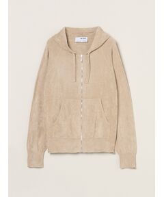 three dots / スリードッツ パーカー | Velour sweater zip up hoody
