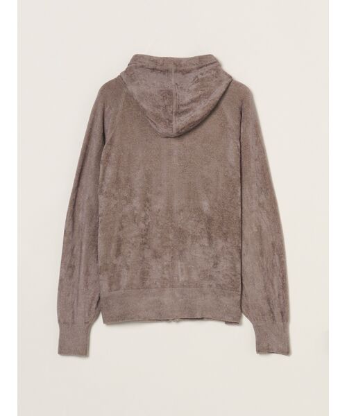 three dots / スリードッツ パーカー | Velour sweater zip up hoody | 詳細1