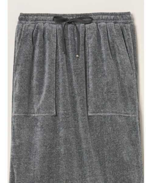three dots / スリードッツ スカート | Cotton velour pencil skirt | 詳細2