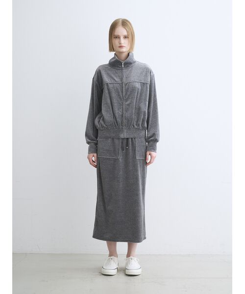 three dots / スリードッツ スカート | Cotton velour pencil skirt | 詳細8