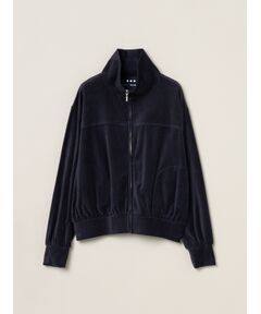 three dots / スリードッツ その他アウター | Cotton velour  zip up brouson