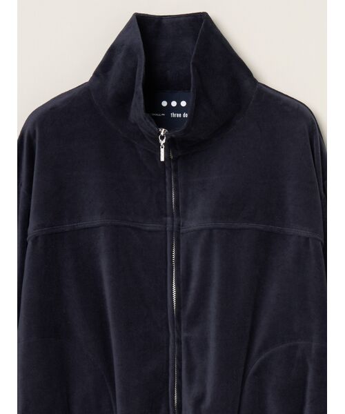 three dots / スリードッツ その他アウター | Cotton velour  zip up brouson | 詳細2