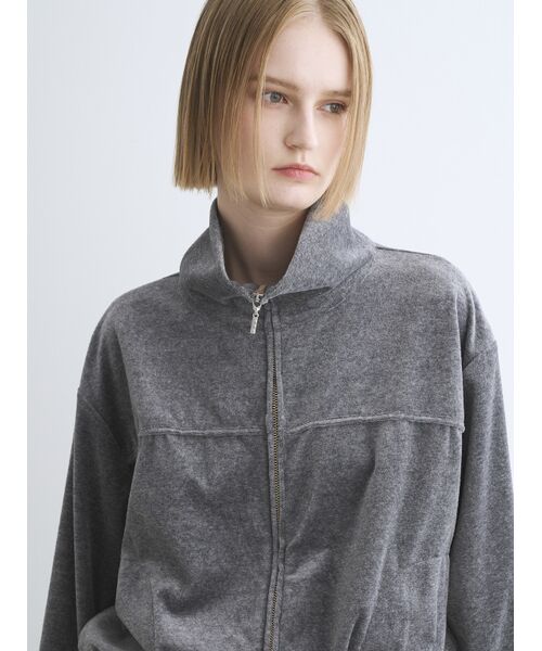 three dots / スリードッツ その他アウター | Cotton velour  zip up brouson | 詳細7