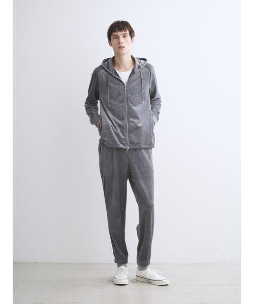 three dots / スリードッツ その他トップス | Men's cotton velour zip-up parka | 詳細9