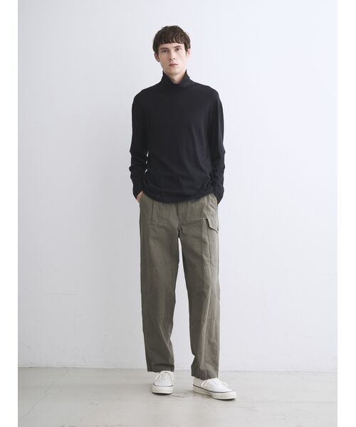 three dots / スリードッツ ニット・セーター | Men's cotton wool l/s turtleneck | 詳細9