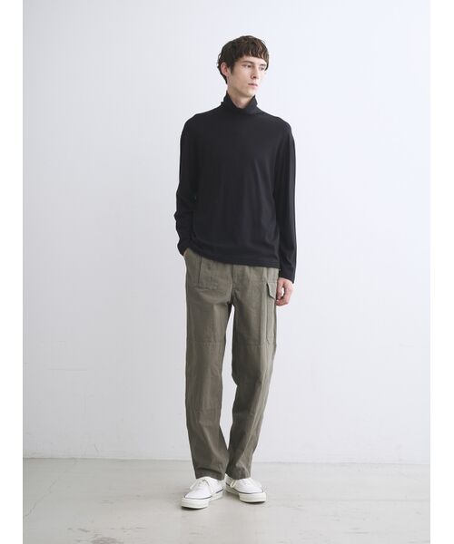 three dots / スリードッツ ニット・セーター | Men's cotton wool l/s turtleneck | 詳細10