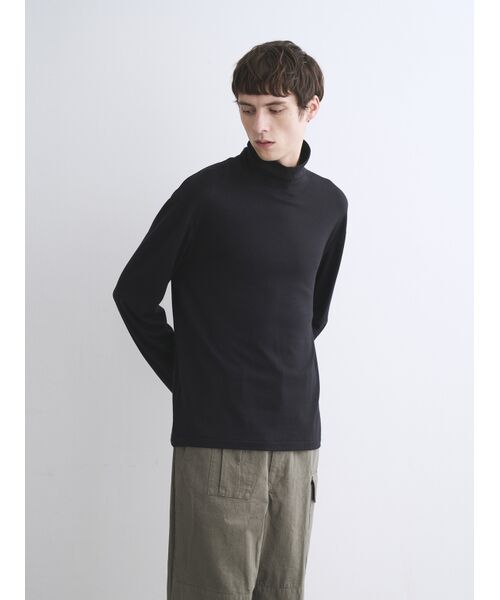three dots / スリードッツ ニット・セーター | Men's cotton wool l/s turtleneck | 詳細8