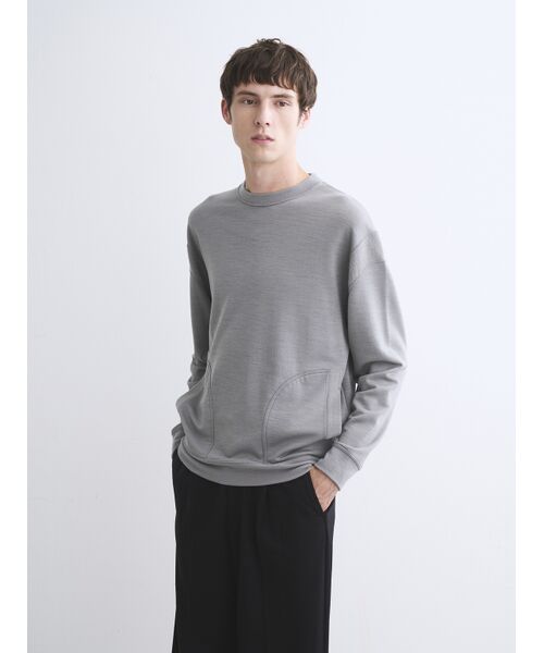 three dots / スリードッツ その他トップス | Men's wool fleece sweat shirt | 詳細6