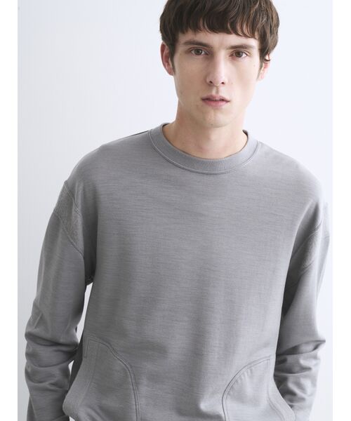 three dots / スリードッツ その他トップス | Men's wool fleece sweat shirt | 詳細7
