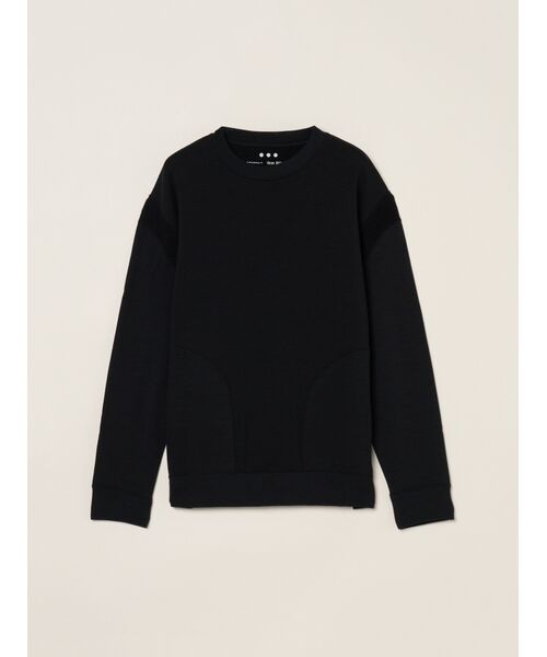 three dots / スリードッツ その他トップス | Men's wool fleece sweat shirt(black)