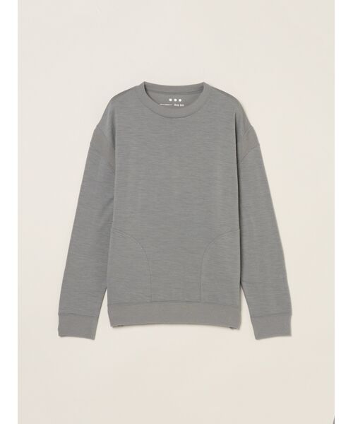 three dots / スリードッツ その他トップス | Men's wool fleece sweat shirt(grey)
