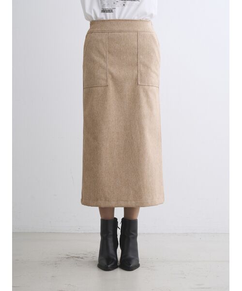 three dots / スリードッツ スカート | Wooly jersey skirt | 詳細9