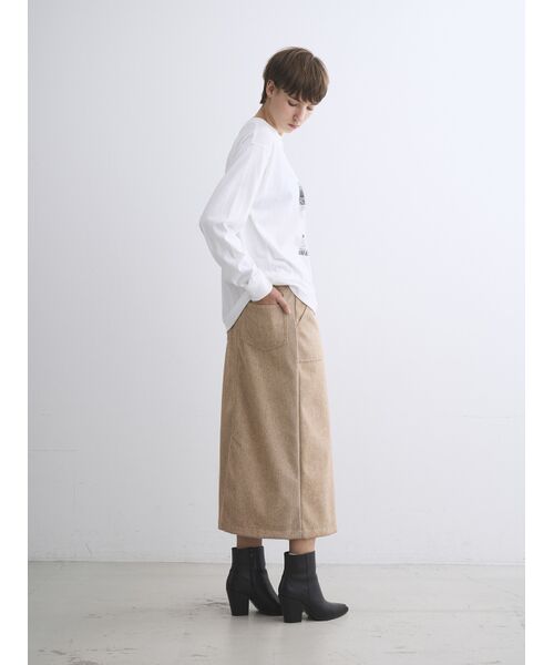 three dots / スリードッツ スカート | Wooly jersey skirt | 詳細8