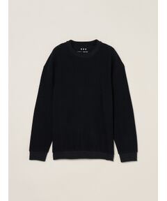 three dots / スリードッツ ニット・セーター | Men's woolmix pileface crewneck