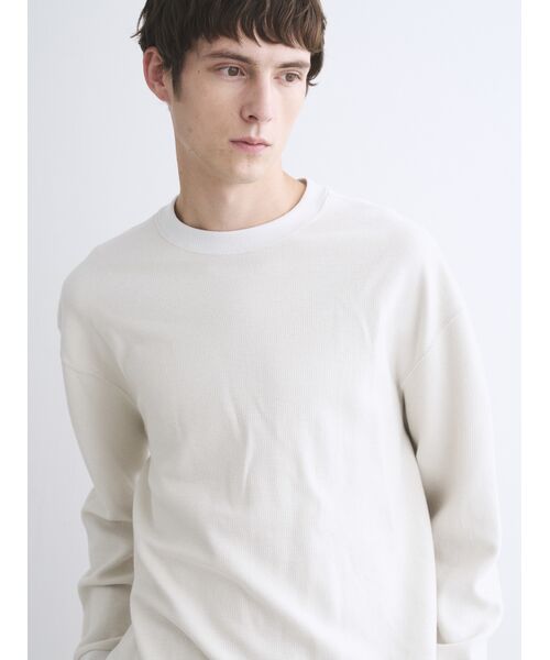 three dots / スリードッツ ニット・セーター | Men's woolmix pileface crewneck | 詳細7