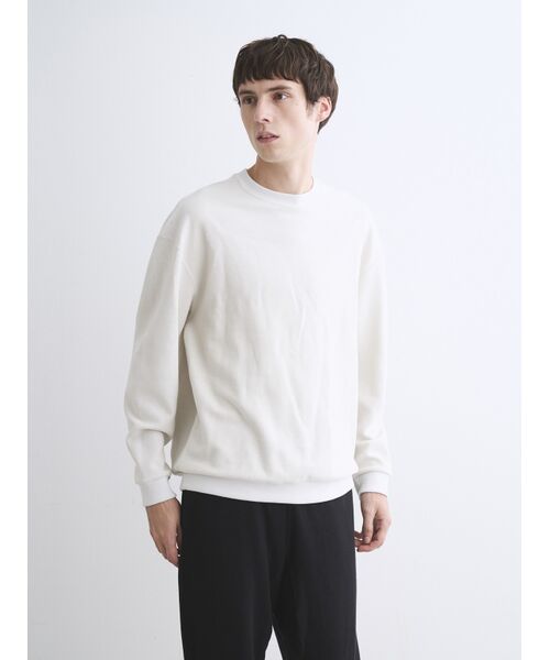 three dots / スリードッツ ニット・セーター | Men's woolmix pileface crewneck | 詳細8