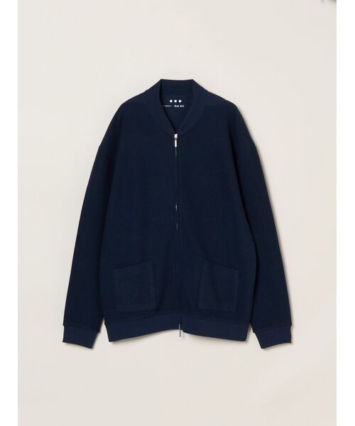 three dots / スリードッツ その他トップス | Men's woolmix pileface zip-shirt(dark denim)