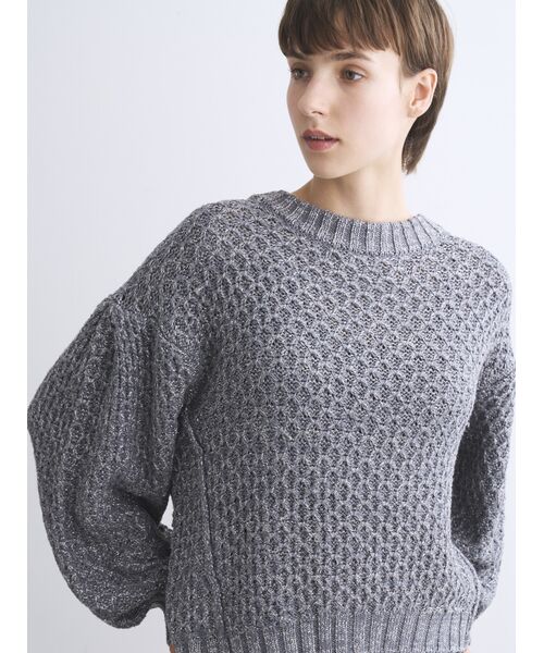 three dots / スリードッツ その他トップス | Sparkling sweater top | 詳細7