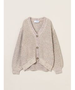 three dots / スリードッツ カーディガン・ボレロ | Sparkling sweater cardigan