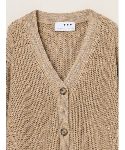 three dots / スリードッツ カーディガン・ボレロ | Sparkling sweater cardigan | 詳細2