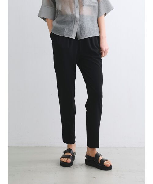 three dots / スリードッツ その他パンツ | Matte stretch ponte 2tuck pant | 詳細6