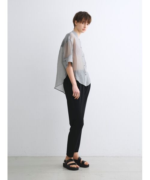 three dots / スリードッツ その他パンツ | Matte stretch ponte 2tuck pant | 詳細8