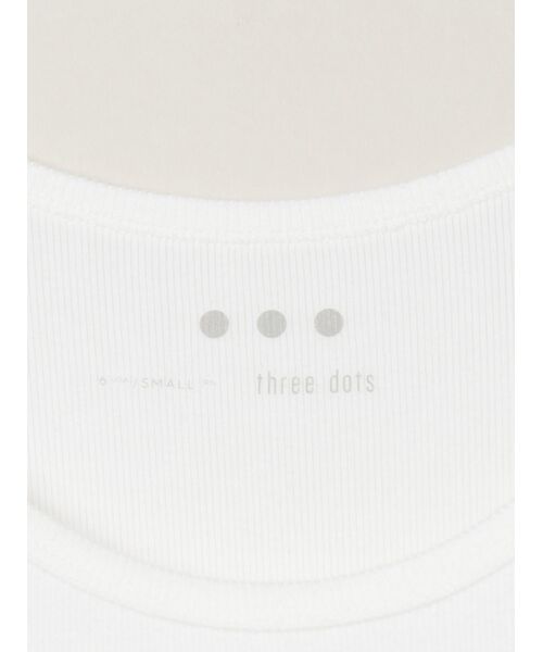 three dots / スリードッツ その他トップス | Rayon knit rib jersey open neck | 詳細3