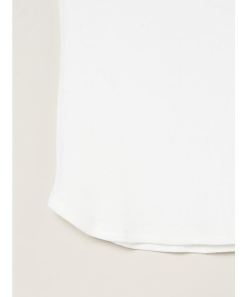 three dots / スリードッツ その他トップス | Rayon knit rib jersey open neck | 詳細5