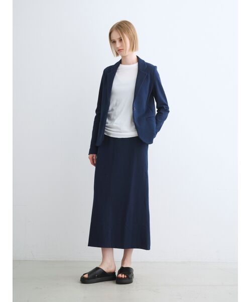 three dots / スリードッツ テーラードジャケット | Stretch ponte jacket | 詳細9