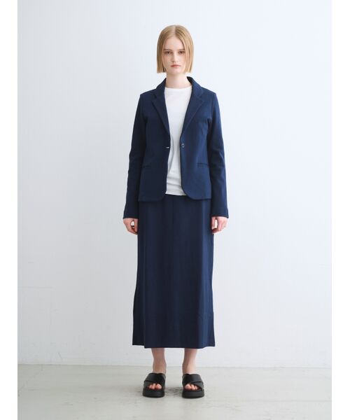 three dots / スリードッツ テーラードジャケット | Stretch ponte jacket | 詳細10