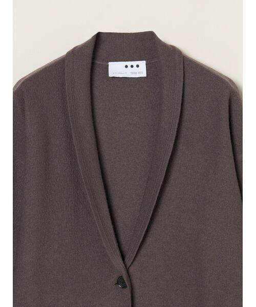 three dots / スリードッツ その他トップス | Felt sweater coat cardigan | 詳細2