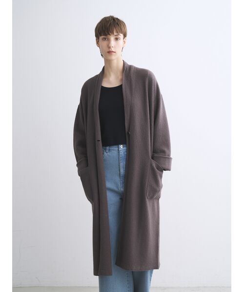 three dots / スリードッツ その他トップス | Felt sweater coat cardigan | 詳細6