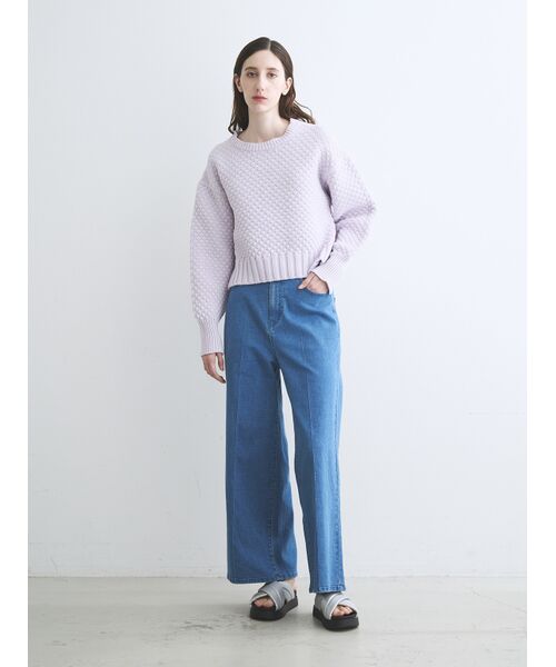 three dots / スリードッツ その他トップス | Spongy smooth popcorn pullover | 詳細9