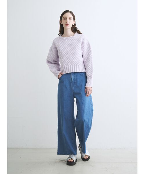 three dots / スリードッツ その他トップス | Spongy smooth popcorn pullover | 詳細10