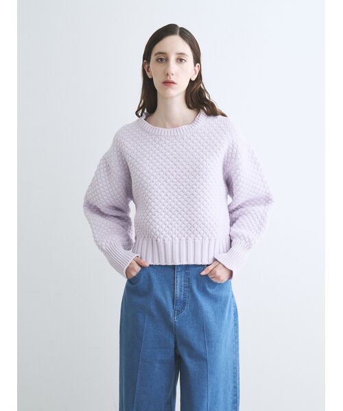 three dots / スリードッツ その他トップス | Spongy smooth popcorn pullover | 詳細8