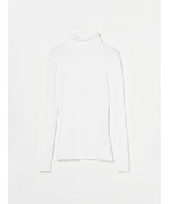 three dots / スリードッツ その他トップス | Rayon knit rib jersey turtle neck