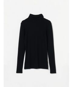 three dots / スリードッツ その他トップス | Rayon knit rib jersey turtle neck
