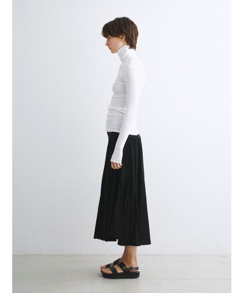 three dots / スリードッツ その他トップス | Rayon knit rib jersey turtle neck | 詳細10