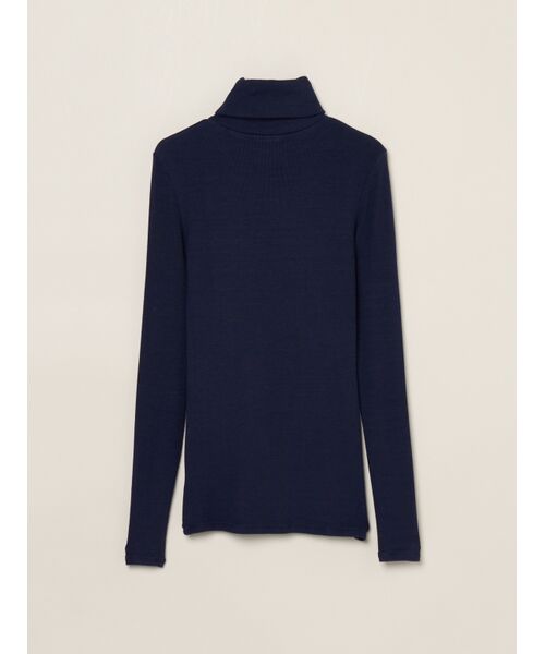 three dots / スリードッツ その他トップス | Rayon knit rib jersey turtle neck | 詳細1