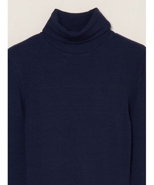 three dots / スリードッツ その他トップス | Rayon knit rib jersey turtle neck | 詳細2