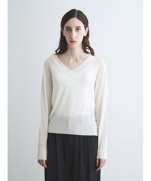 three dots / スリードッツ その他トップス | Air sweater v-neck top | 詳細6