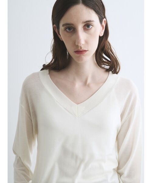 three dots / スリードッツ その他トップス | Air sweater v-neck top | 詳細7
