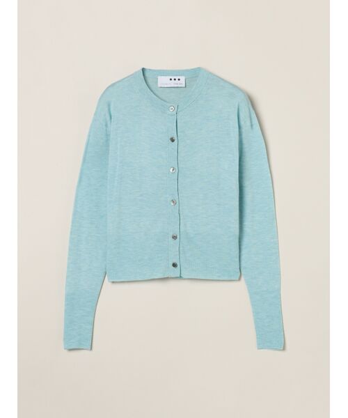 three dots / スリードッツ その他トップス | Air sweater button cardigan（blue）